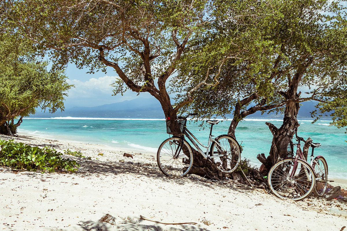 Exploring Gili Trawangan by bicycle