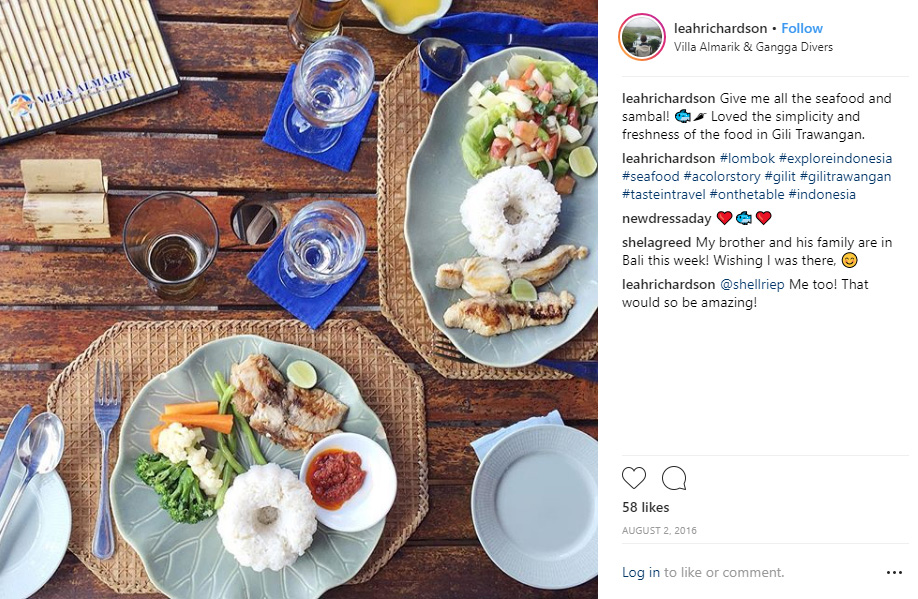 Villa Almarik Restaurant - 10 Best Instagram Photos to Take on Gili Trawangan
